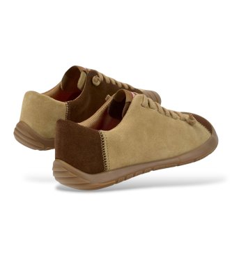 Camper Sapatilhas de pele Peu Path+ Twins castanho