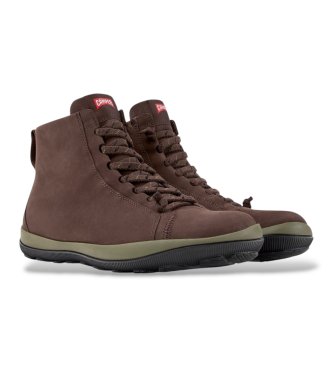 Camper Baskets en cuir Peu Pista GM marron