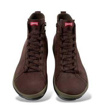 Camper Baskets en cuir Peu Pista GM marron