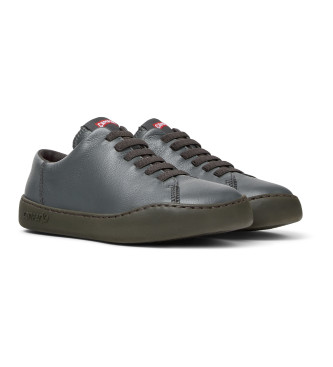 Camper Peu Touring donkergrijze leren schoenen