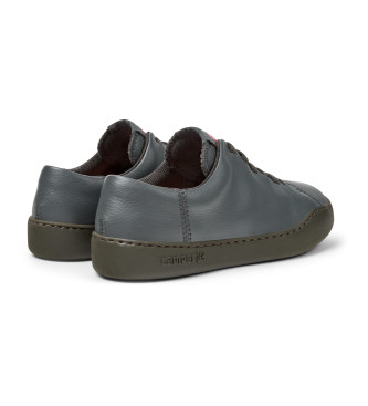Camper Peu Touring donkergrijze leren schoenen