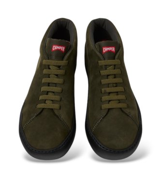 Camper Groen donkere leren Peu Touring sneakers