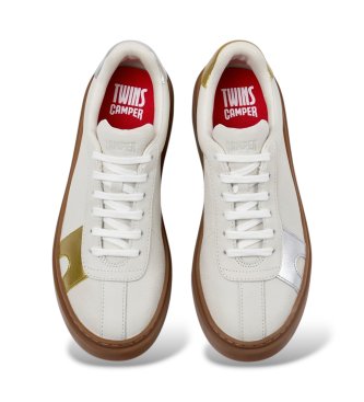Camper Baskets en cuir Runner Twentyfive Twins blanc cassé