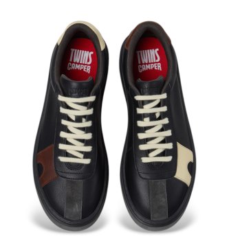 Camper Runner Twentyfive Twins black leather sneakers