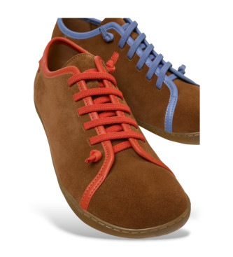 Camper Baskets Twins en cuir marron