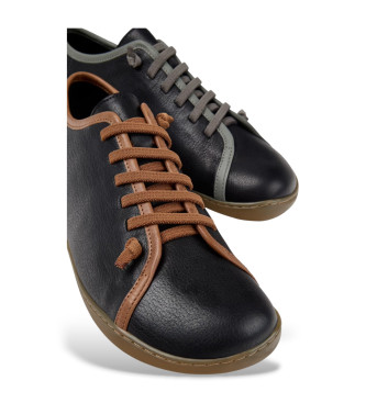 Camper Baskets Twins en cuir noir