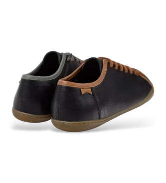 Camper Baskets Twins en cuir noir