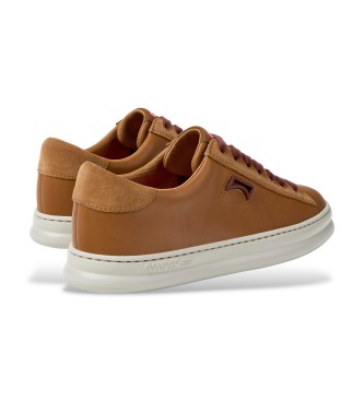 Camper Skórzane trampki Runner Four brązowe