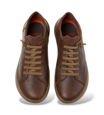 Camper Bruine leren Peu Serra-sneakers