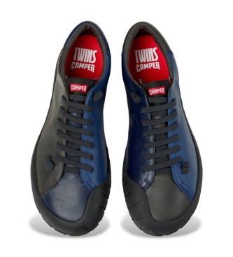 Camper Peu Path+ Usnjene športne copate črna, mornarska