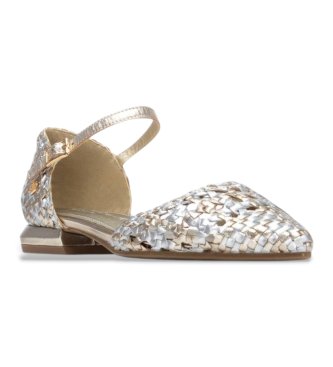 Carmela Bailarinas em pele 163130 douradas