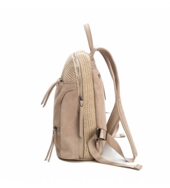 Carmela Leather Backpack 086679 beige
