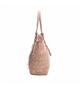 Carmela Leather handbag 086687 pink -27x40x10cm