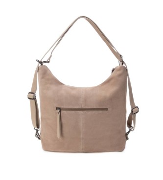 Carmela Leather bag 186033 beige -30x35x14cm