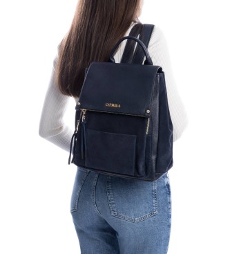 Carmela Mochila em pele 186122 navy