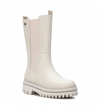 Carmela Beige leather boots 068177