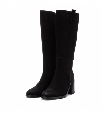 Carmela Leather boots 160059 black -Height heel: 7cm