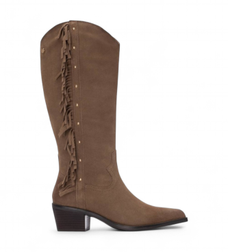 Carmela Bottes en cuir 162664 taupe