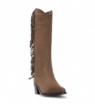 Carmela Bottes en cuir 162664 taupe