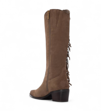 Carmela Bottes en cuir 162664 taupe