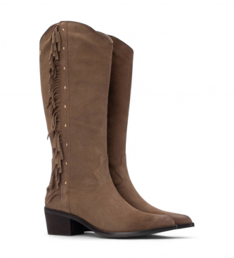 Carmela Bottes en cuir 162664 taupe