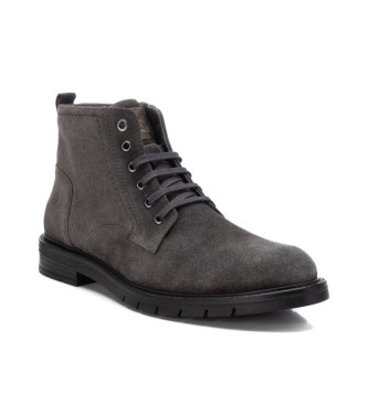 Carmela Botins em pele 161703 cinzento