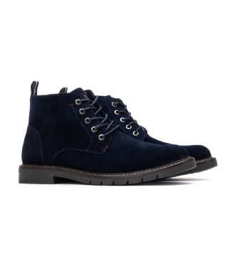 Carmela Bottines en cuir 162676 navy