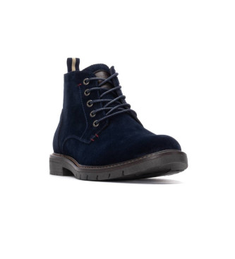 Carmela Bottines en cuir 162676 navy