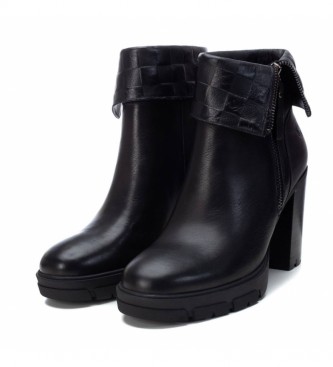 Carmela Leather ankle boots 067916 black -Heel height: 9 cm
