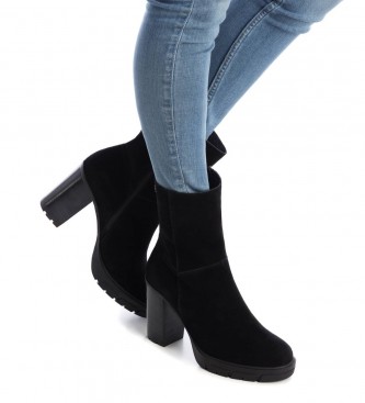 Carmela Leather booties 068020 black -Heel height: 9cm