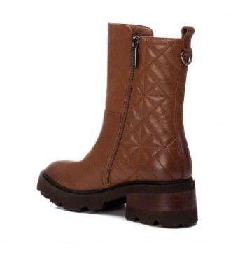Carmela Leather ankle boots 068140 camel