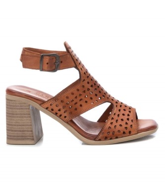 Carmela 160649 brown leather sandals 160649 -Heel height 9cm