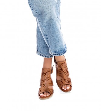 Carmela 160649 brown leather sandals 160649 -Heel height 9cm