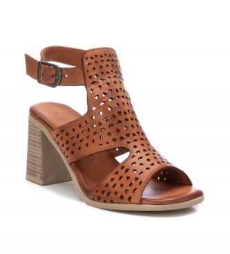 Carmela 160649 brune lder sandaler 160649 -Hlhjde 9cm