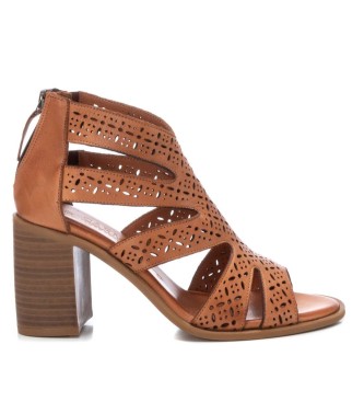 Carmela Lederen sandalen 160694 bruin -Helphoogte 9cm