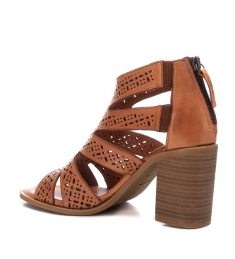 Carmela Leather Sandals 160694 brown -Heel height 9cm