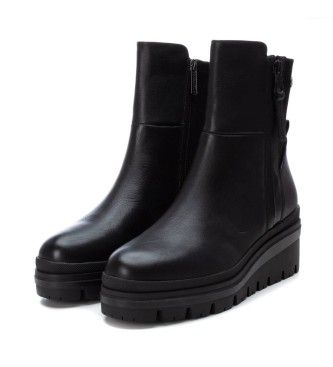 Carmela Leather ankle boots 160924 black -height heel: 7cm- 