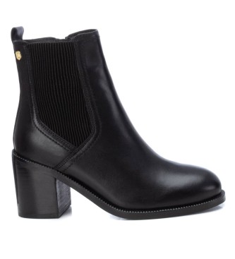 Carmela Leather ankle boots 161019 black -height heel: 7cm- 
