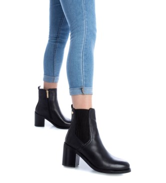 Carmela Leather ankle boots 161019 black -height heel: 7cm- 