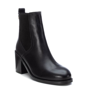 Carmela Leather ankle boots 161019 black -height heel: 7cm- 