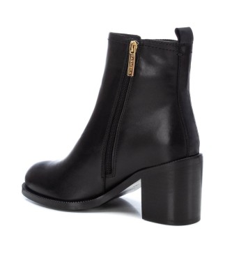 Carmela Leather ankle boots 161019 black -height heel: 7cm- 