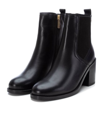 Carmela Leather ankle boots 161019 black -height heel: 7cm- 