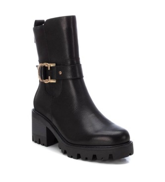 Carmela Leather ankle boots 161074 black -height heel: 7cm- 