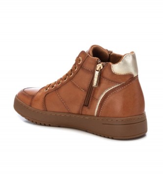 Carmela Leren sneakers 161076 bruin