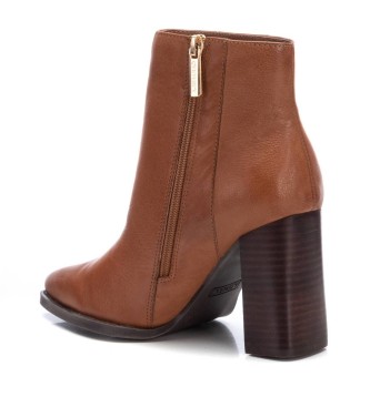 Carmela Leather ankle boots 161240 camel -Heel height: 8cm