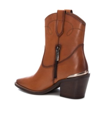 Carmela Leather Ankle Boots 161718 brown