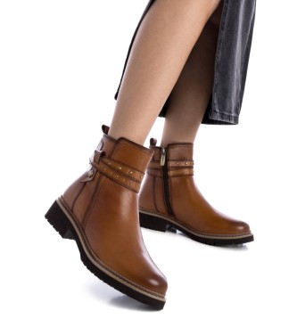 Carmela Leather Ankle Boots 161719 brown