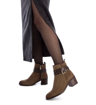 Carmela Bottines en cuir 161734 taupe