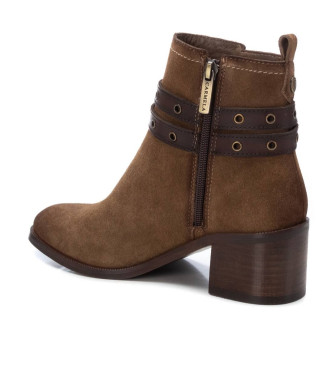 Carmela Botins em pele 161734 taupe