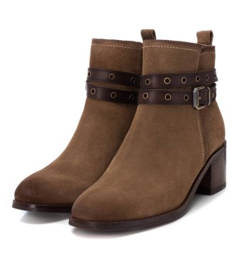 Carmela Botins em pele 161734 taupe